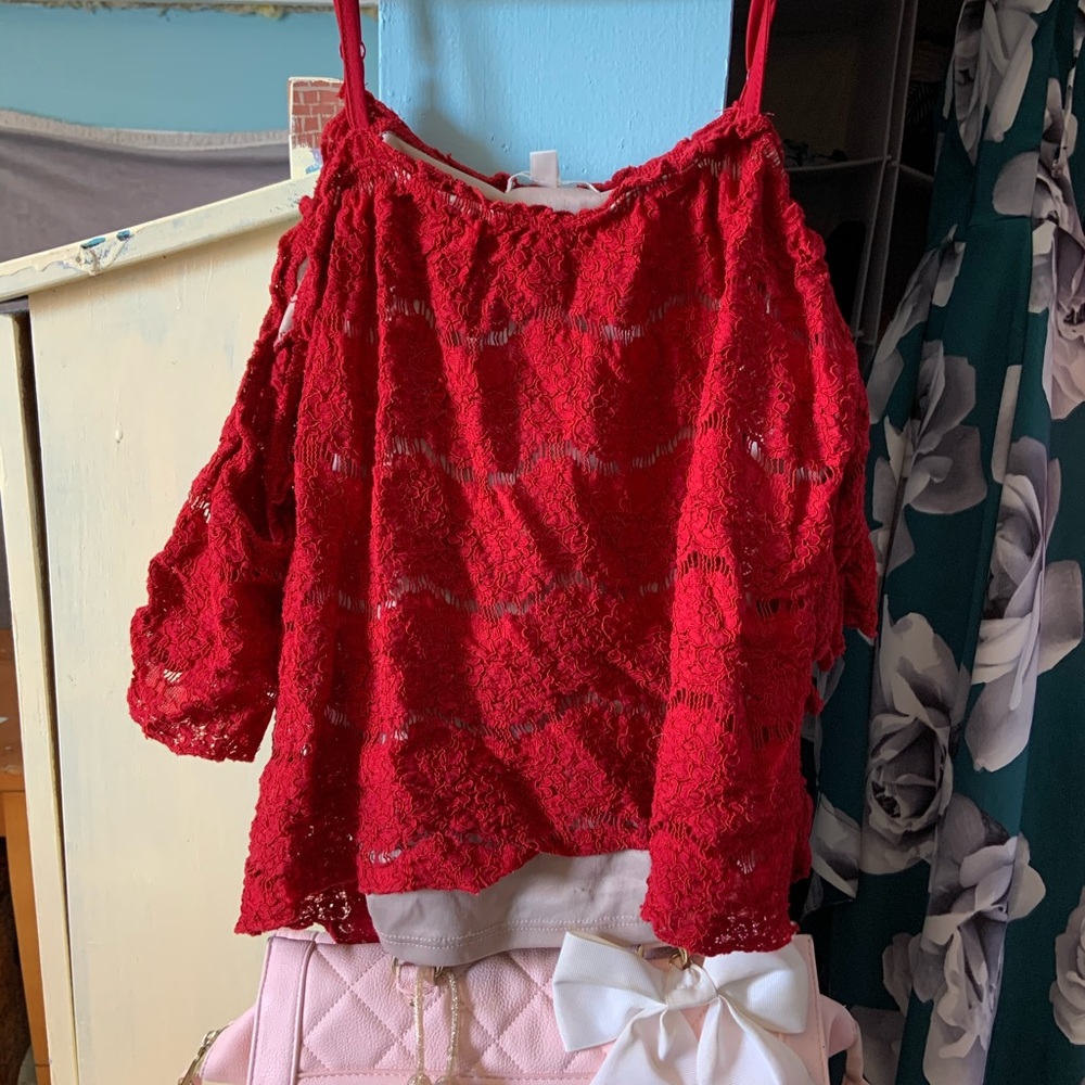 Off the shoulder crop top